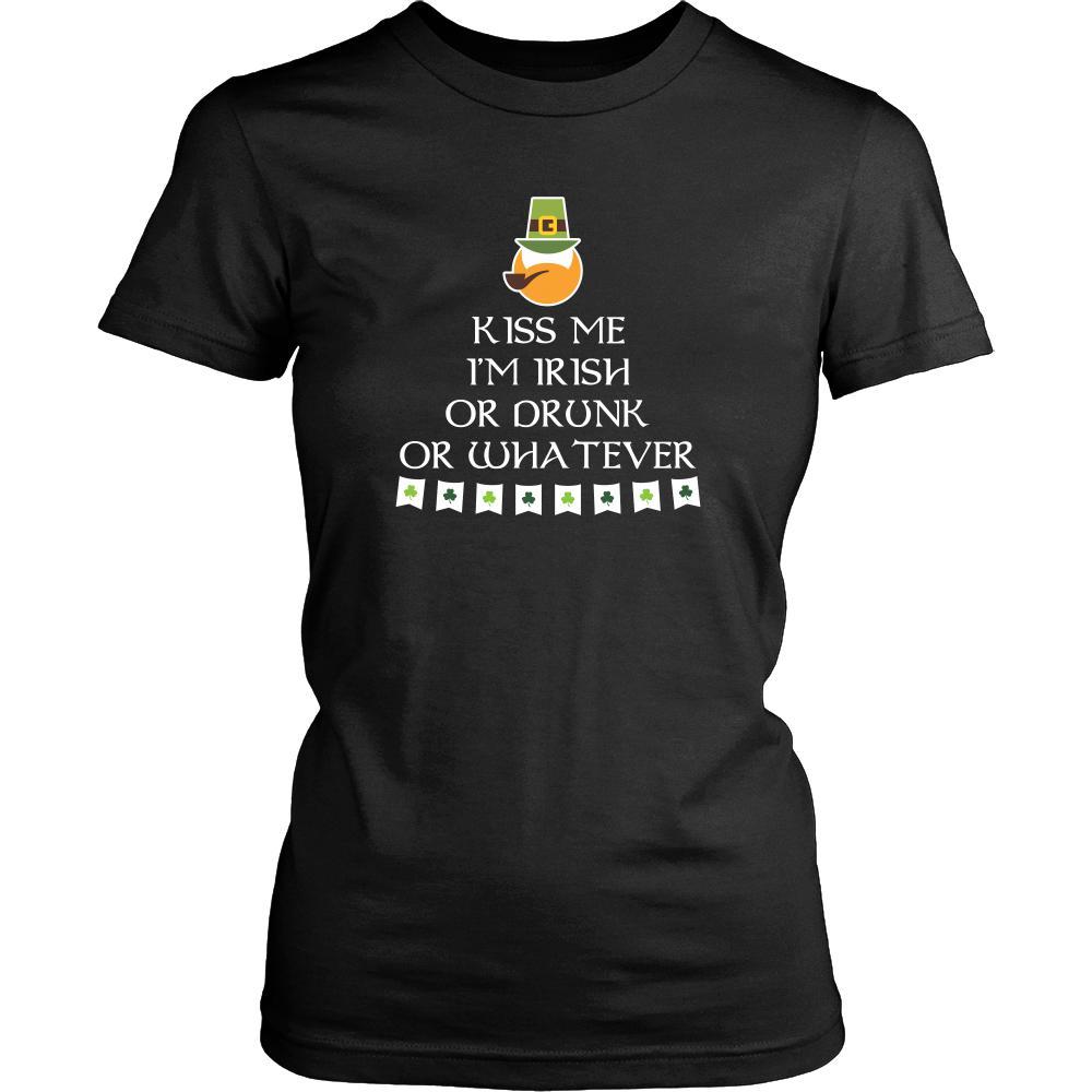 Happy Saint Patrick's Day - " Kiss me I am Irish OR Drunk " - custom made funny t-shirts.-T-shirt-Teelime | shirts-hoodies-mugs