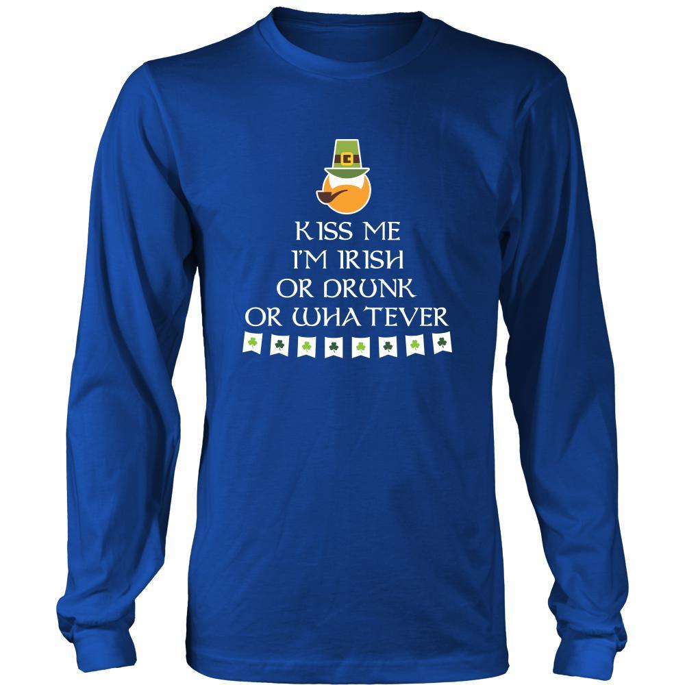 Happy Saint Patrick's Day - " Kiss me I am Irish OR Drunk " - custom made funny t-shirts.-T-shirt-Teelime | shirts-hoodies-mugs