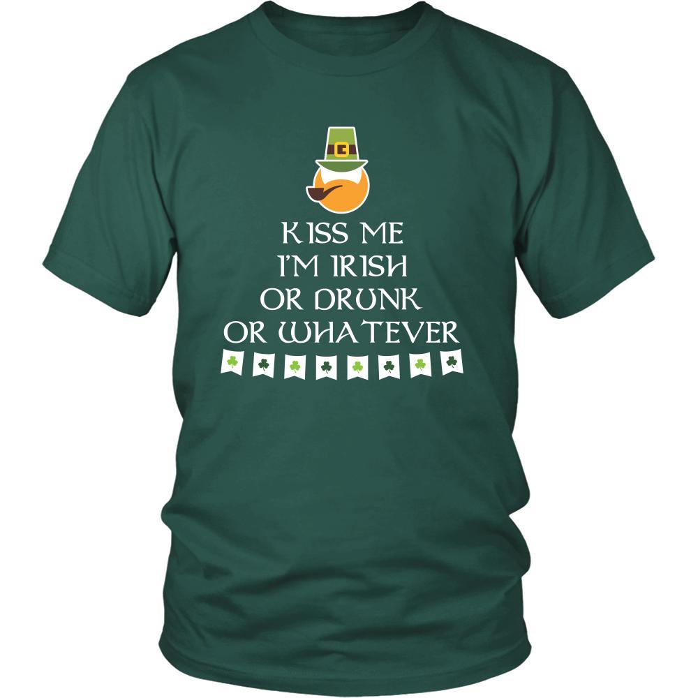 Happy Saint Patrick's Day - " Kiss me I am Irish OR Drunk " - custom made funny t-shirts.-T-shirt-Teelime | shirts-hoodies-mugs