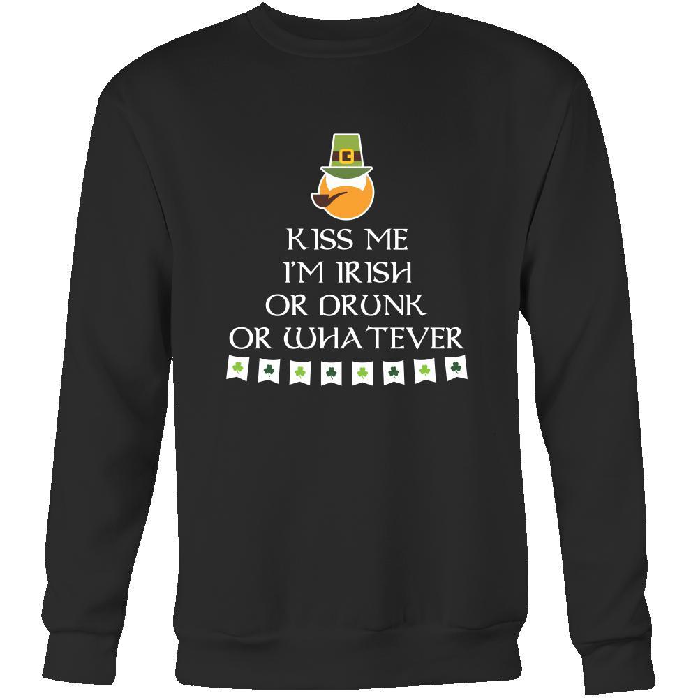 Happy Saint Patrick's Day - " Kiss me I am Irish OR Drunk " - custom made funny t-shirts.-T-shirt-Teelime | shirts-hoodies-mugs