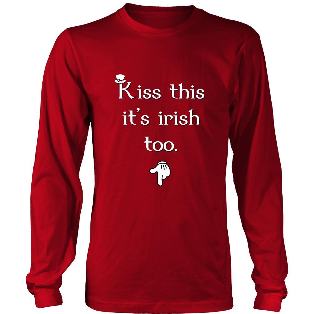 Happy Saint Patrick's Day - " Kiss This, it's Irish too " - custom made funny t-shirts.-T-shirt-Teelime | shirts-hoodies-mugs