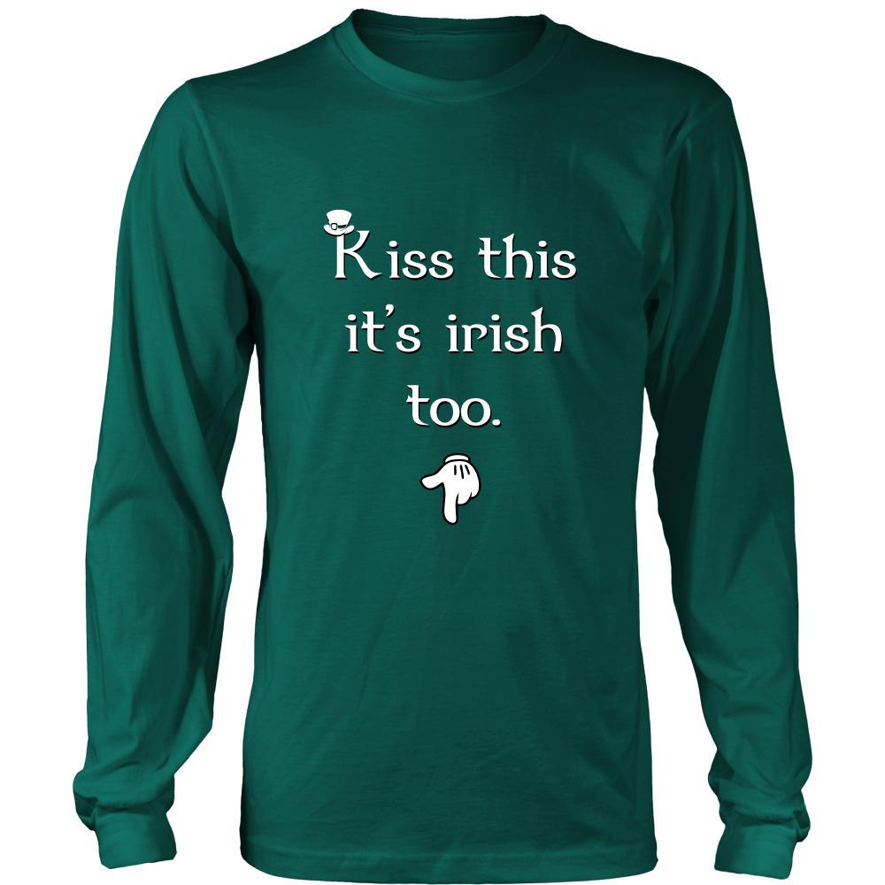 Happy Saint Patrick's Day - " Kiss This, it's Irish too " - custom made funny t-shirts.-T-shirt-Teelime | shirts-hoodies-mugs