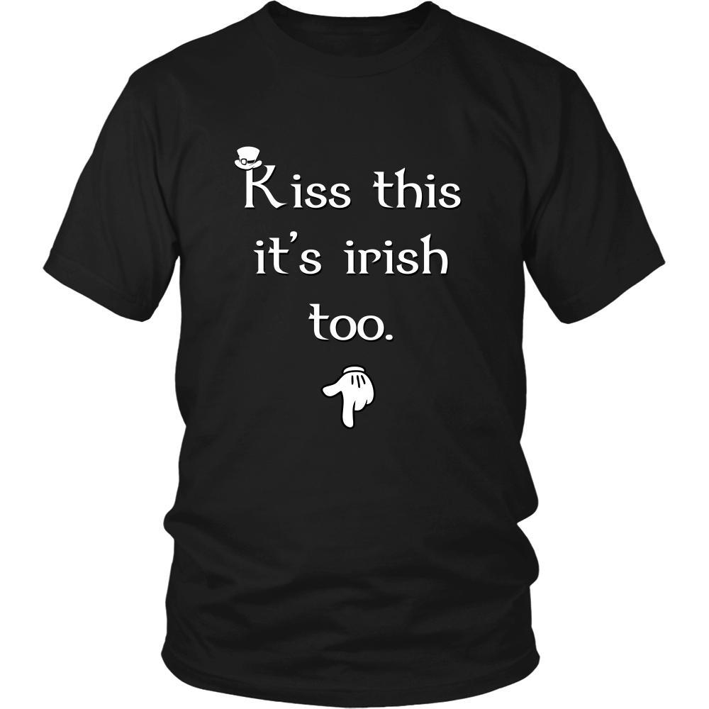 Happy Saint Patrick's Day - " Kiss This, it's Irish too " - custom made funny t-shirts.-T-shirt-Teelime | shirts-hoodies-mugs
