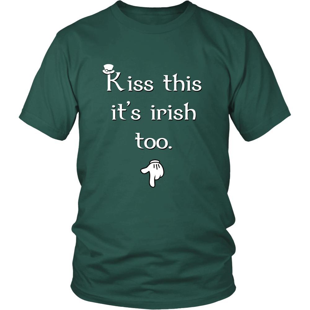 Happy Saint Patrick's Day - " Kiss This, it's Irish too " - custom made funny t-shirts.-T-shirt-Teelime | shirts-hoodies-mugs