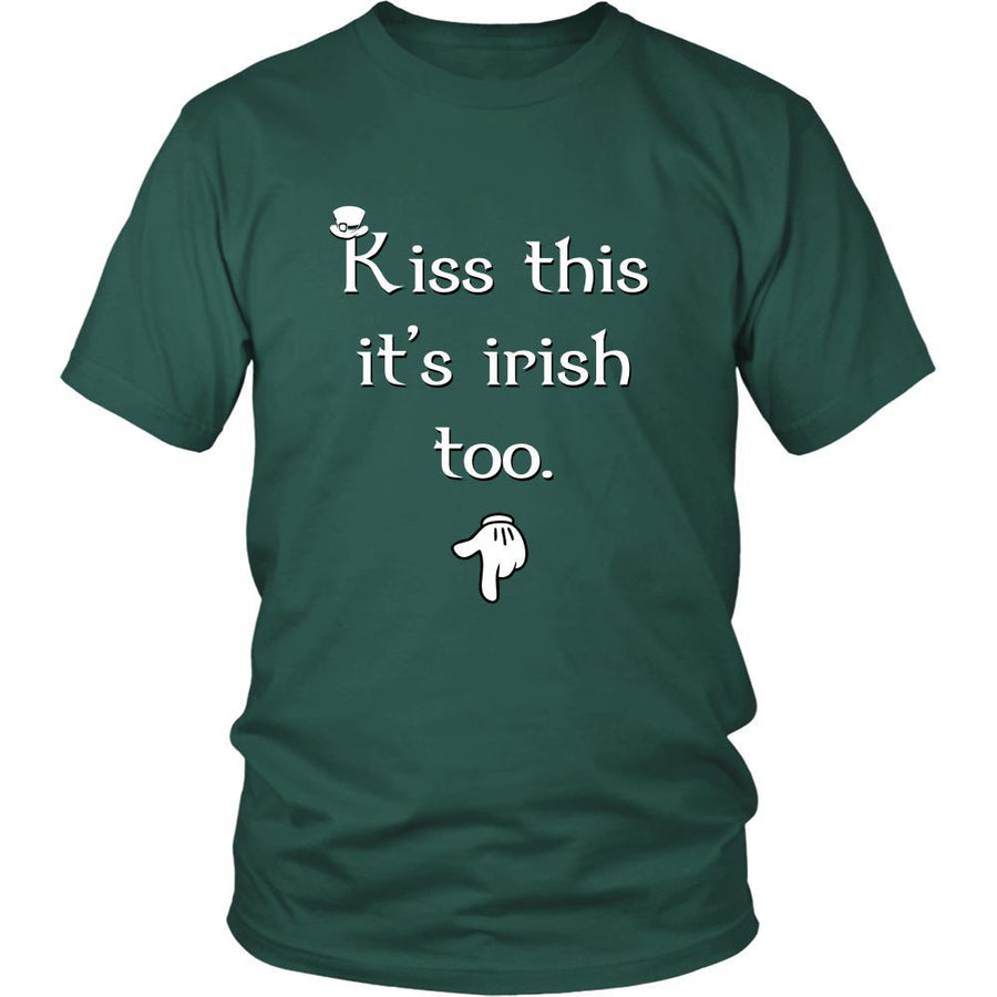 Happy Saint Patrick's Day - " Kiss This, it's Irish too " - custom made funny t-shirts.-T-shirt-Teelime | shirts-hoodies-mugs