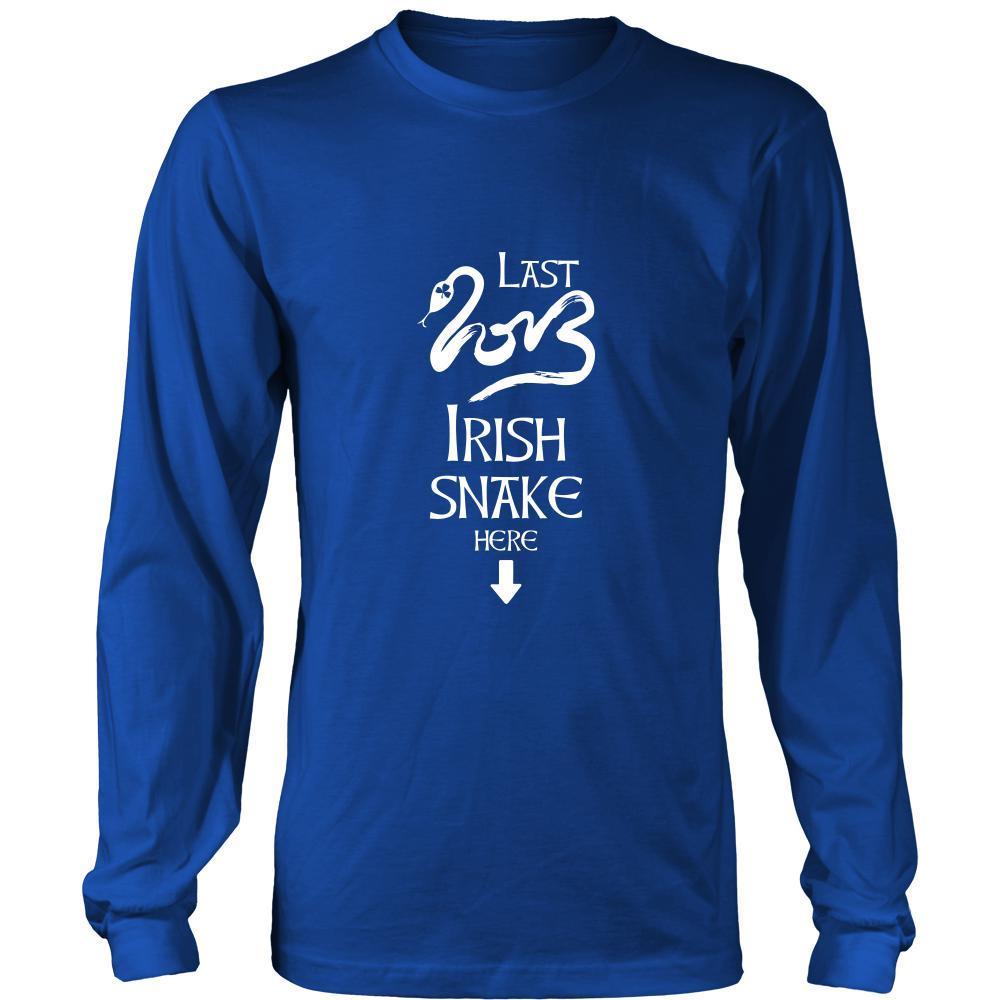 Happy Saint Patrick's Day - " Last Irish Snake Here " - custom made funny t-shirts.-T-shirt-Teelime | shirts-hoodies-mugs