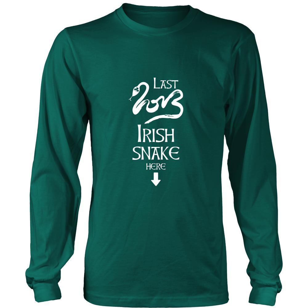 Happy Saint Patrick's Day - " Last Irish Snake Here " - custom made funny t-shirts.-T-shirt-Teelime | shirts-hoodies-mugs
