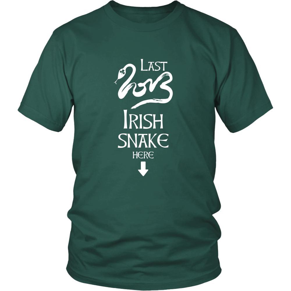 Happy Saint Patrick's Day - " Last Irish Snake Here " - custom made funny t-shirts.-T-shirt-Teelime | shirts-hoodies-mugs
