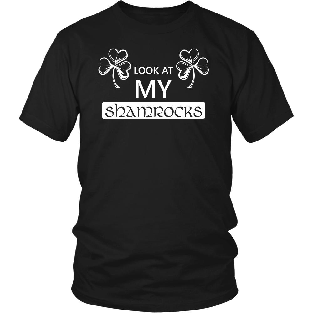 Happy Saint Patrick's Day - " Look at My Shamroks " - custom made funny t-shirts.-T-shirt-Teelime | shirts-hoodies-mugs