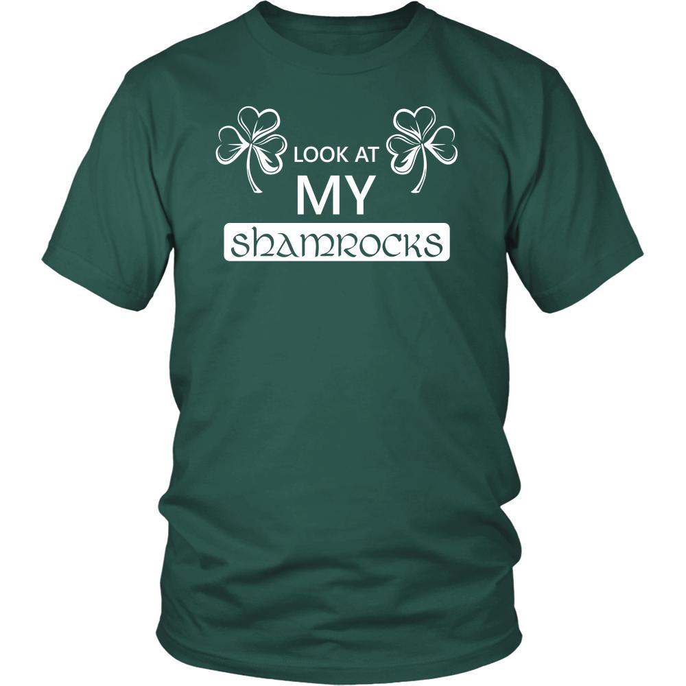Happy Saint Patrick's Day - " Look at My Shamroks " - custom made funny t-shirts.-T-shirt-Teelime | shirts-hoodies-mugs