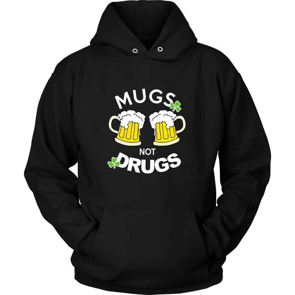 Happy Saint Patrick's Day - " Mugs Not Drugs " - custom made funny apparel.-T-shirt-Teelime | shirts-hoodies-mugs
