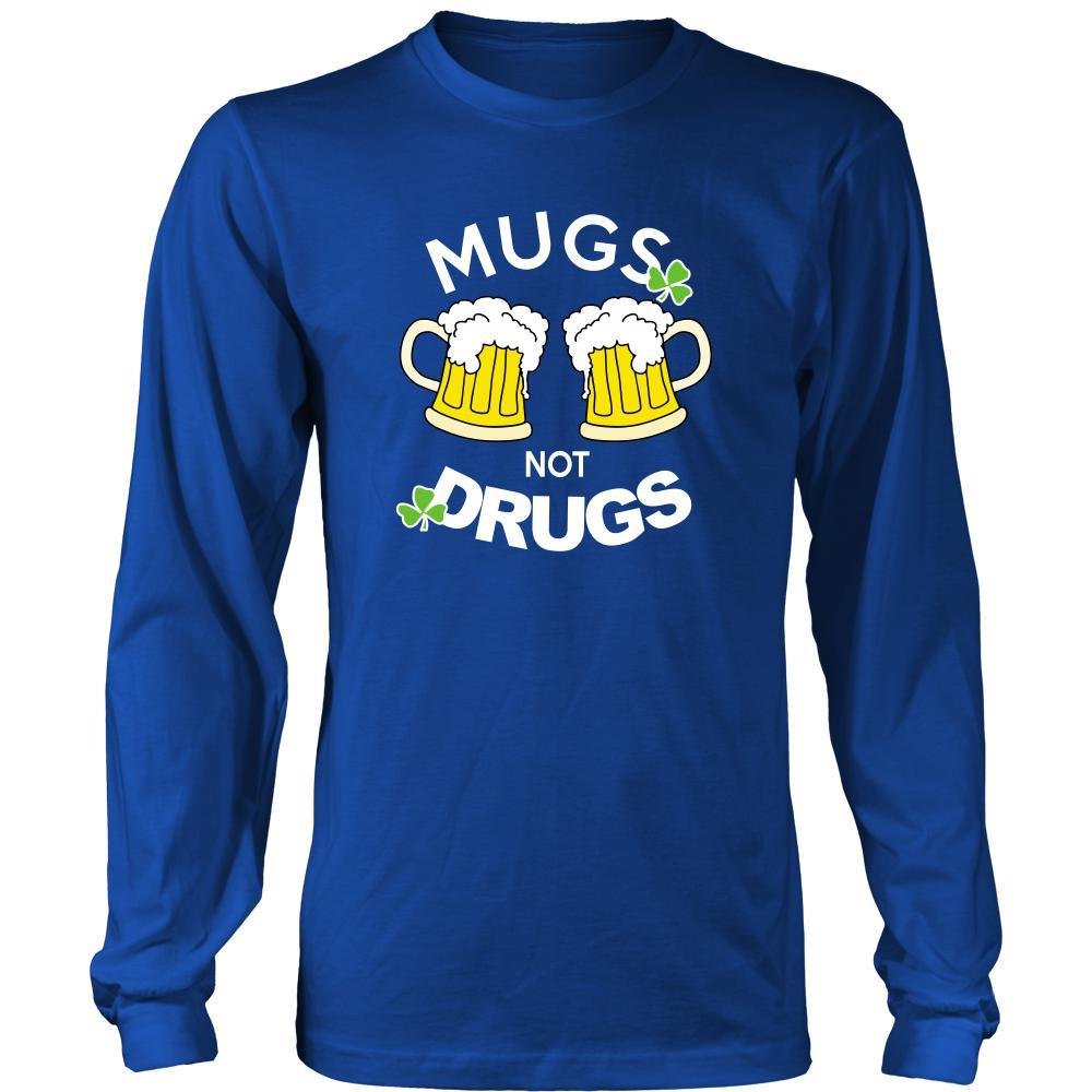 Happy Saint Patrick's Day - " Mugs Not Drugs " - custom made funny apparel.-T-shirt-Teelime | shirts-hoodies-mugs