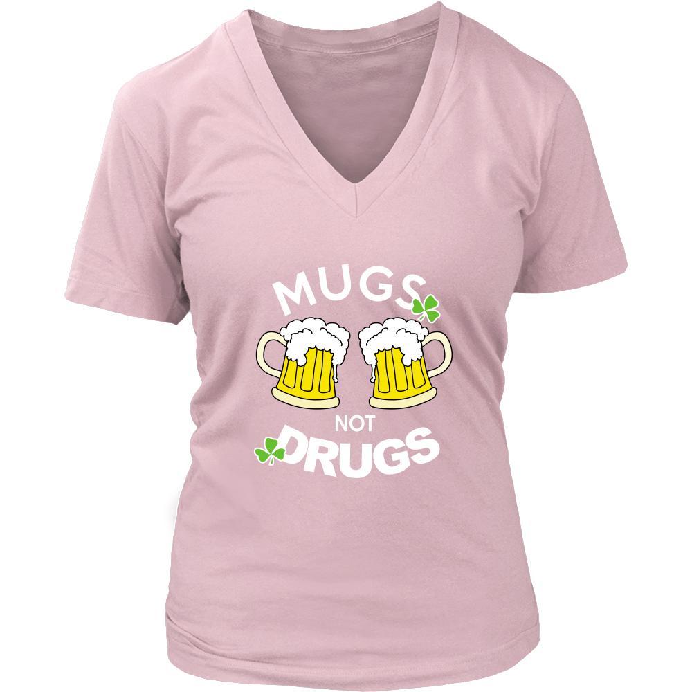 Happy Saint Patrick's Day - " Mugs Not Drugs " - custom made funny t-shirts.-T-shirt-Teelime | shirts-hoodies-mugs
