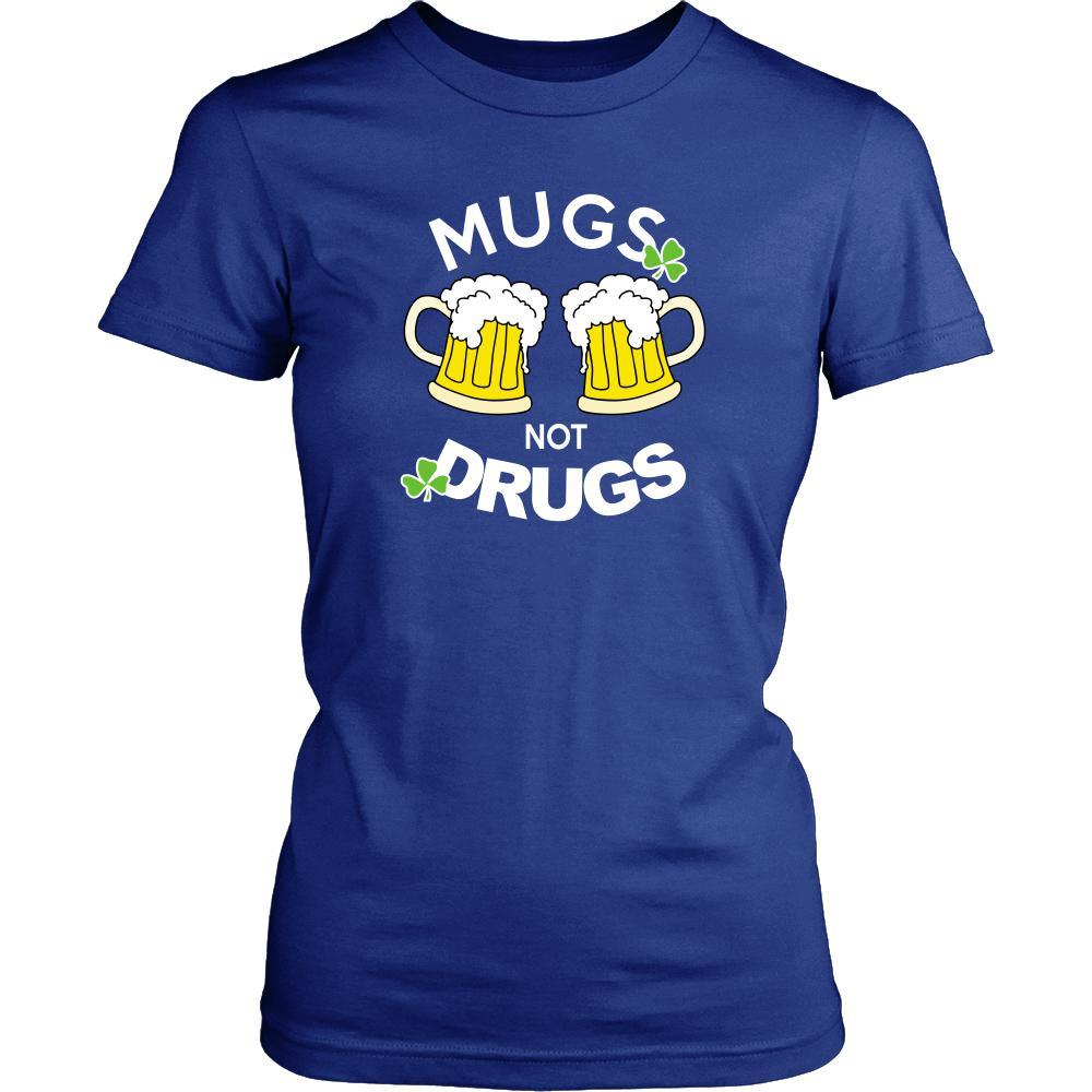 Happy Saint Patrick's Day - " Mugs Not Drugs " - custom made funny t-shirts.-T-shirt-Teelime | shirts-hoodies-mugs