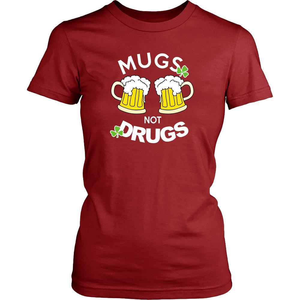 Happy Saint Patrick's Day - " Mugs Not Drugs " - custom made funny t-shirts.-T-shirt-Teelime | shirts-hoodies-mugs