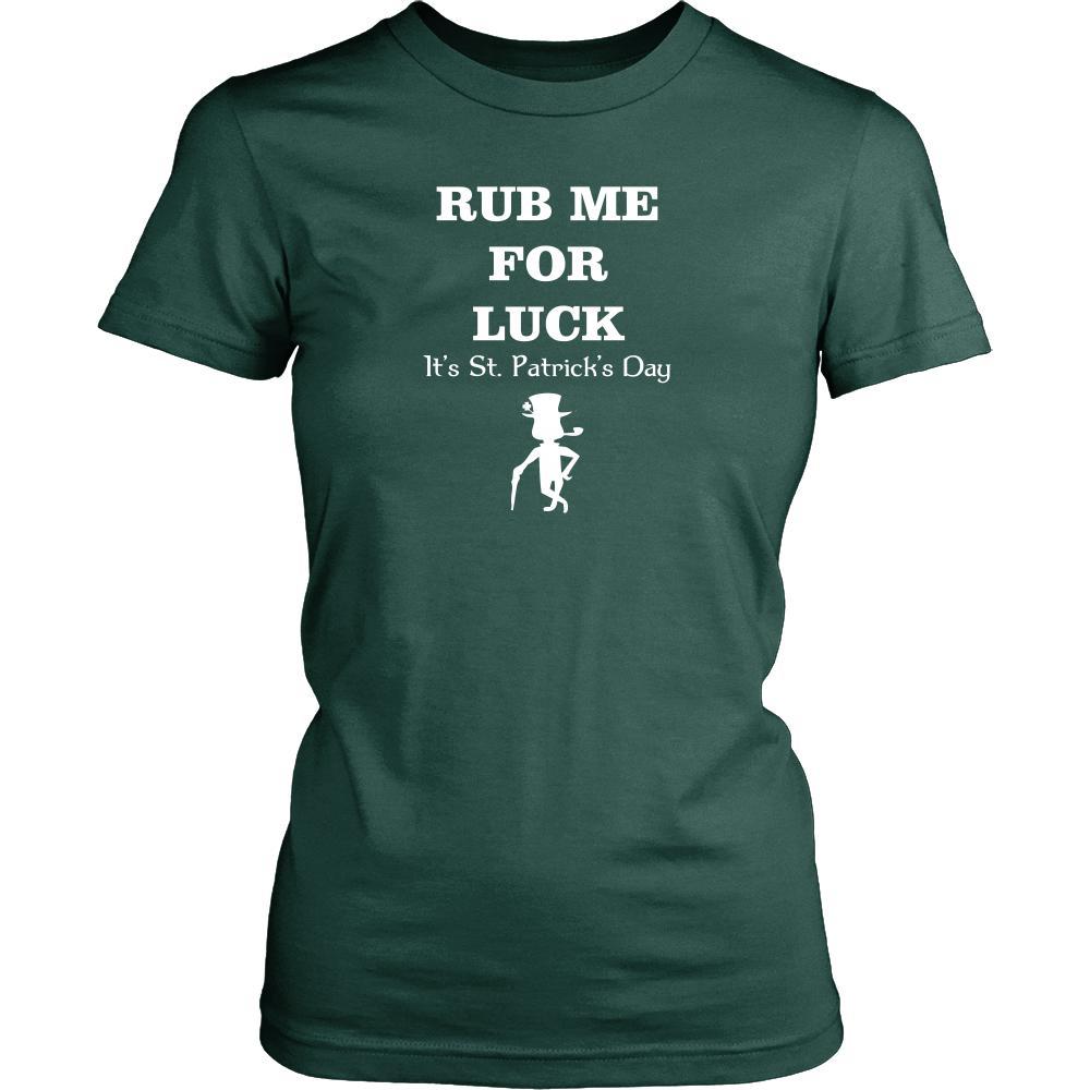 Happy Saint Patrick's Day - "Rub me For Luck" - custom made funny t-shirts.-T-shirt-Teelime | shirts-hoodies-mugs