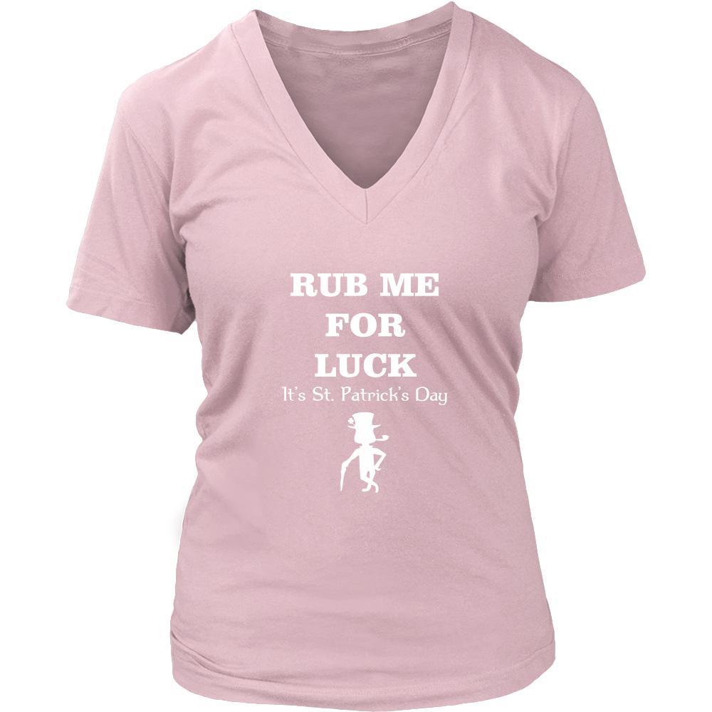 Happy Saint Patrick's Day - "Rub me For Luck" - custom made funny t-shirts.-T-shirt-Teelime | shirts-hoodies-mugs
