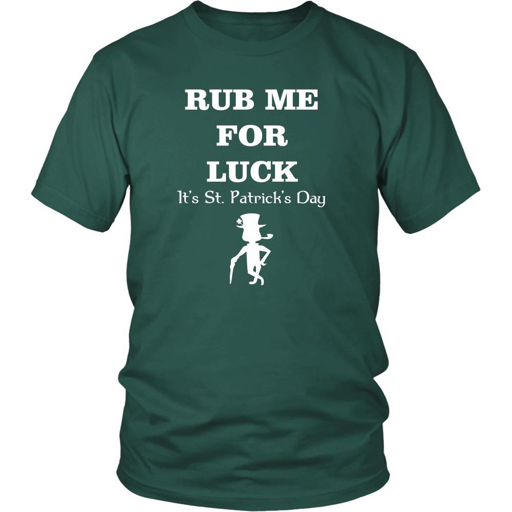 Happy Saint Patrick's Day - "Rub me For Luck" - custom made funny t-shirts.-T-shirt-Teelime | shirts-hoodies-mugs