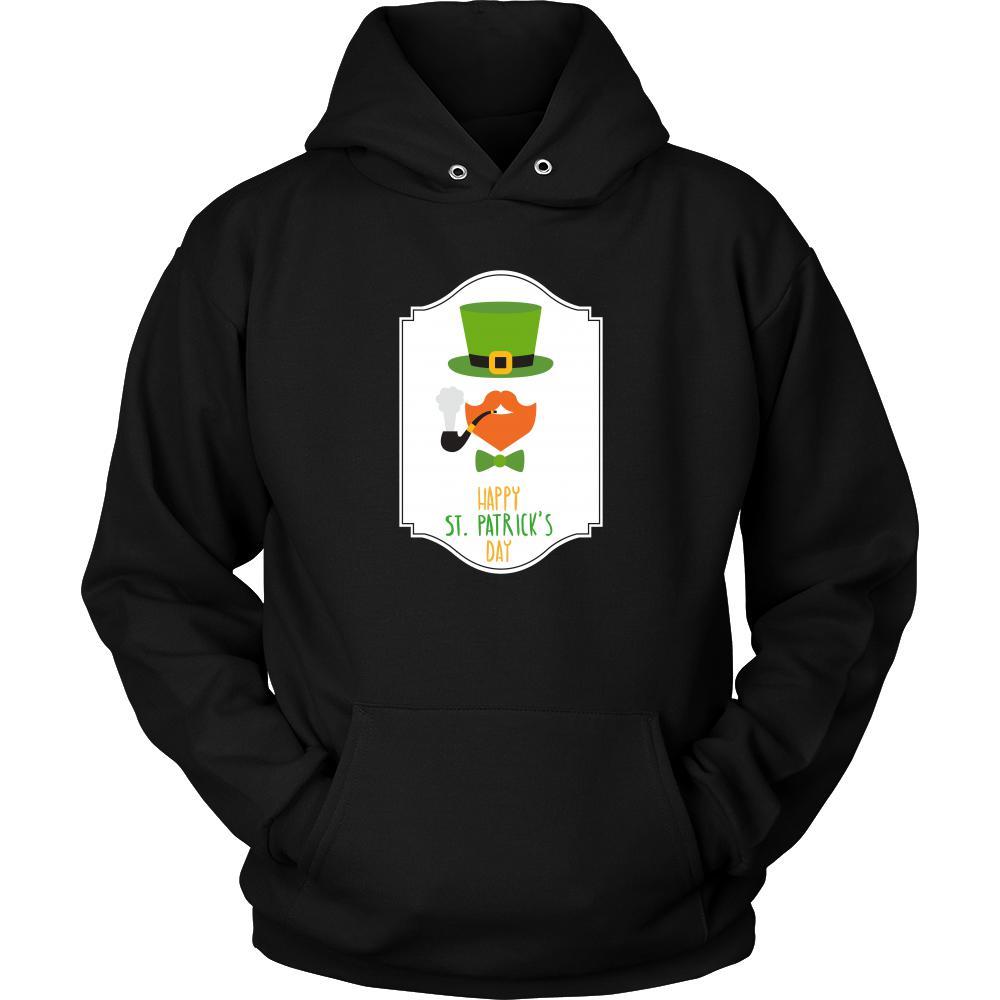 Happy Saint Patrick's Day - " Smoking Bearded Irish" - custom made funny apparel.-T-shirt-Teelime | shirts-hoodies-mugs