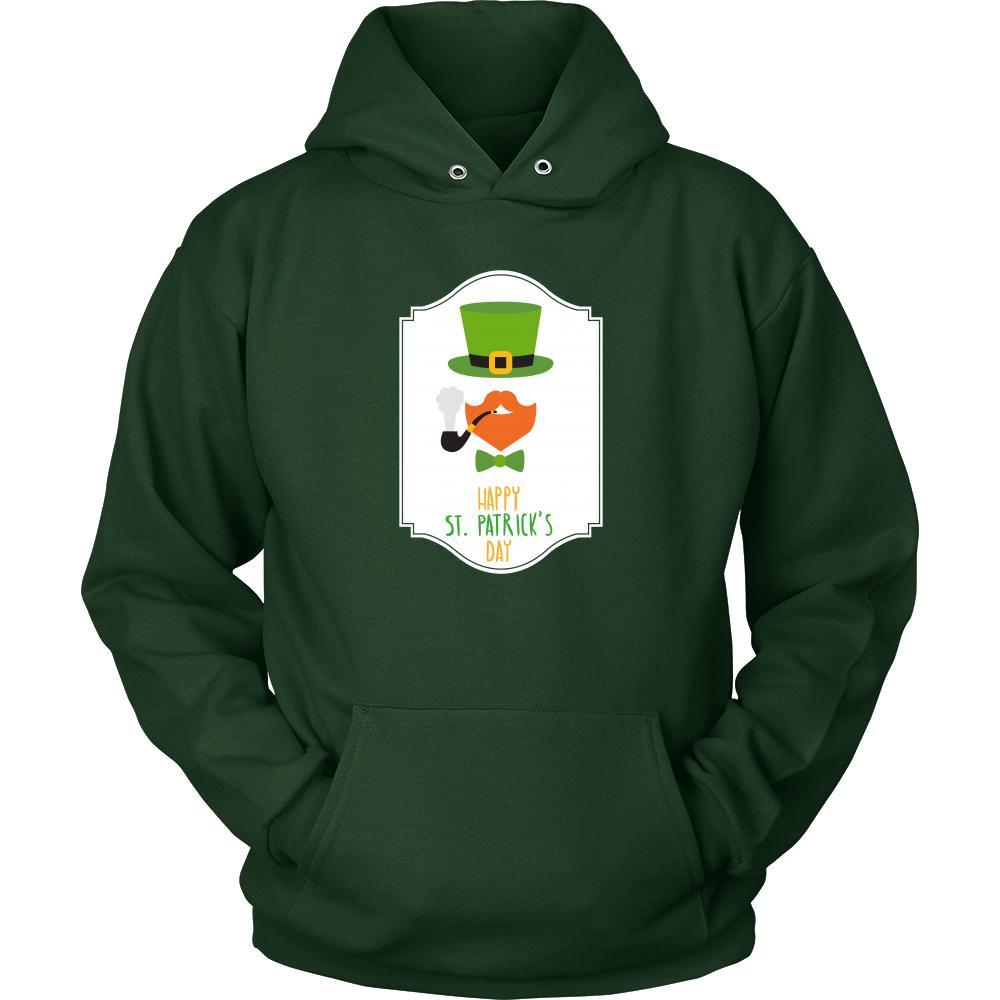 Happy Saint Patrick's Day - " Smoking Bearded Irish" - custom made funny apparel.-T-shirt-Teelime | shirts-hoodies-mugs