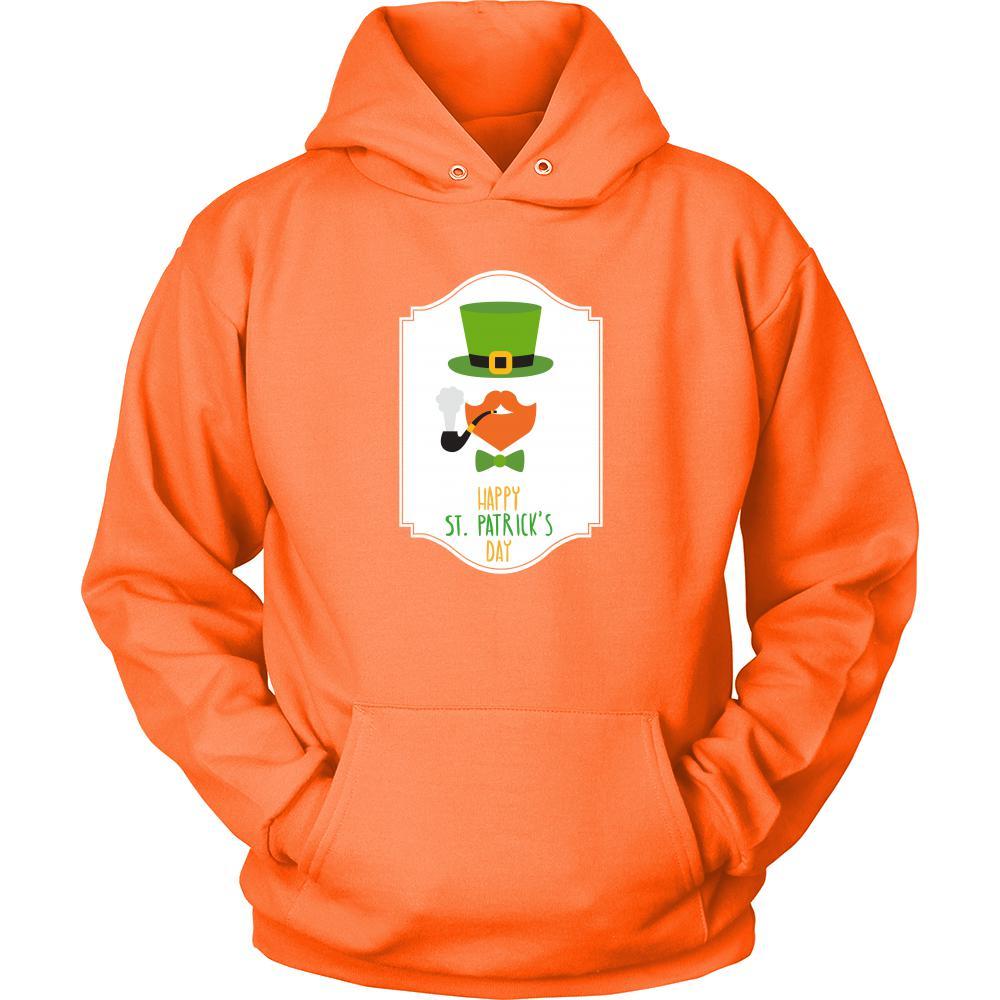 Happy Saint Patrick's Day - " Smoking Bearded Irish" - custom made funny apparel.-T-shirt-Teelime | shirts-hoodies-mugs