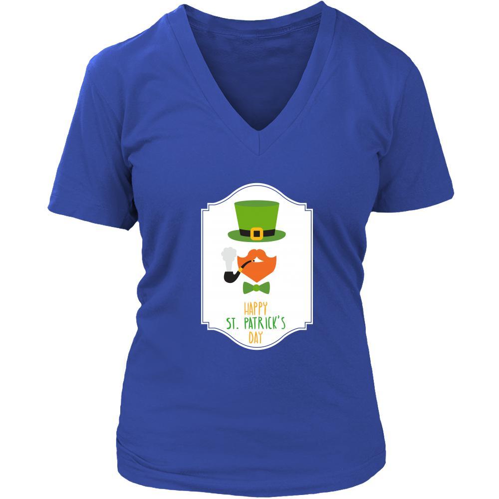 Happy Saint Patrick's Day - " Smoking Bearded Irish" - custom made funny t-shirts.-T-shirt-Teelime | shirts-hoodies-mugs