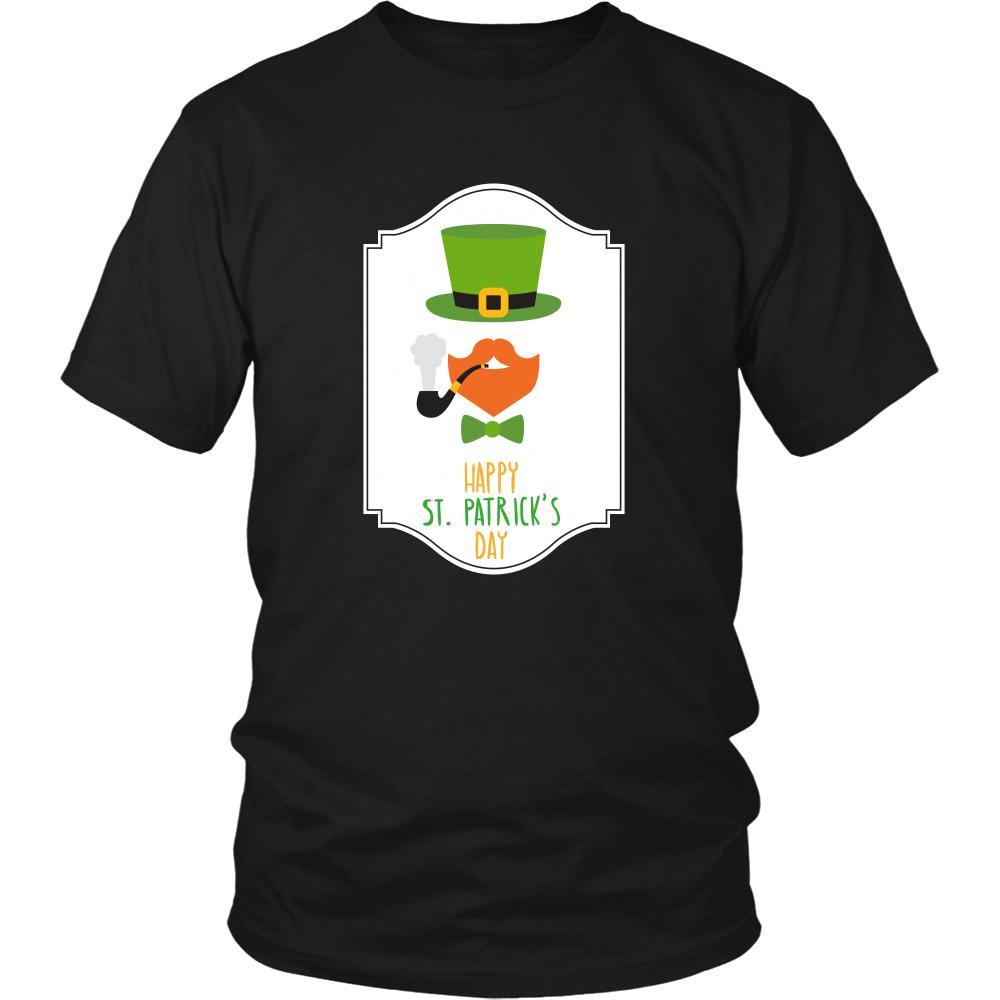 Happy Saint Patrick's Day - " Smoking Bearded Irish" - custom made funny t-shirts.-T-shirt-Teelime | shirts-hoodies-mugs