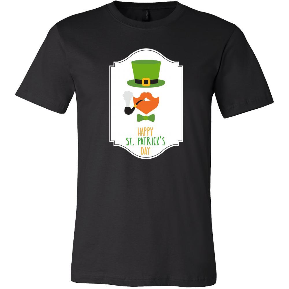 Happy Saint Patrick's Day - " Smoking Bearded Irish" - custom made funny t-shirts.-T-shirt-Teelime | shirts-hoodies-mugs