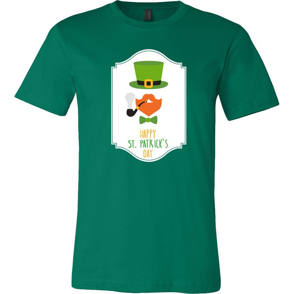 Happy Saint Patrick's Day - " Smoking Bearded Irish" - custom made funny t-shirts.-T-shirt-Teelime | shirts-hoodies-mugs