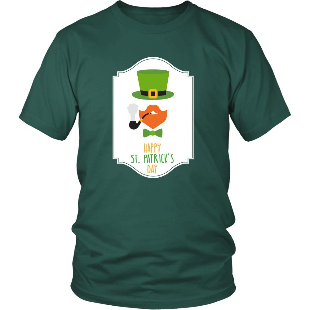 Happy Saint Patrick's Day - " Smoking Bearded Irish" - custom made funny t-shirts.-T-shirt-Teelime | shirts-hoodies-mugs