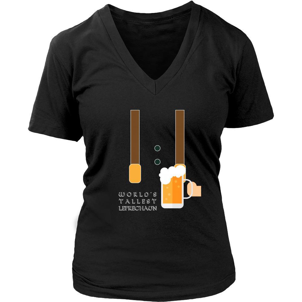 Happy Saint Patrick's Day - " World's Tallest Leprechaun " - custom made funny t-shirts.-T-shirt-Teelime | shirts-hoodies-mugs