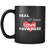 Havanese Real Women Love Havanese 11oz Black Mug-Drinkware-Teelime | shirts-hoodies-mugs