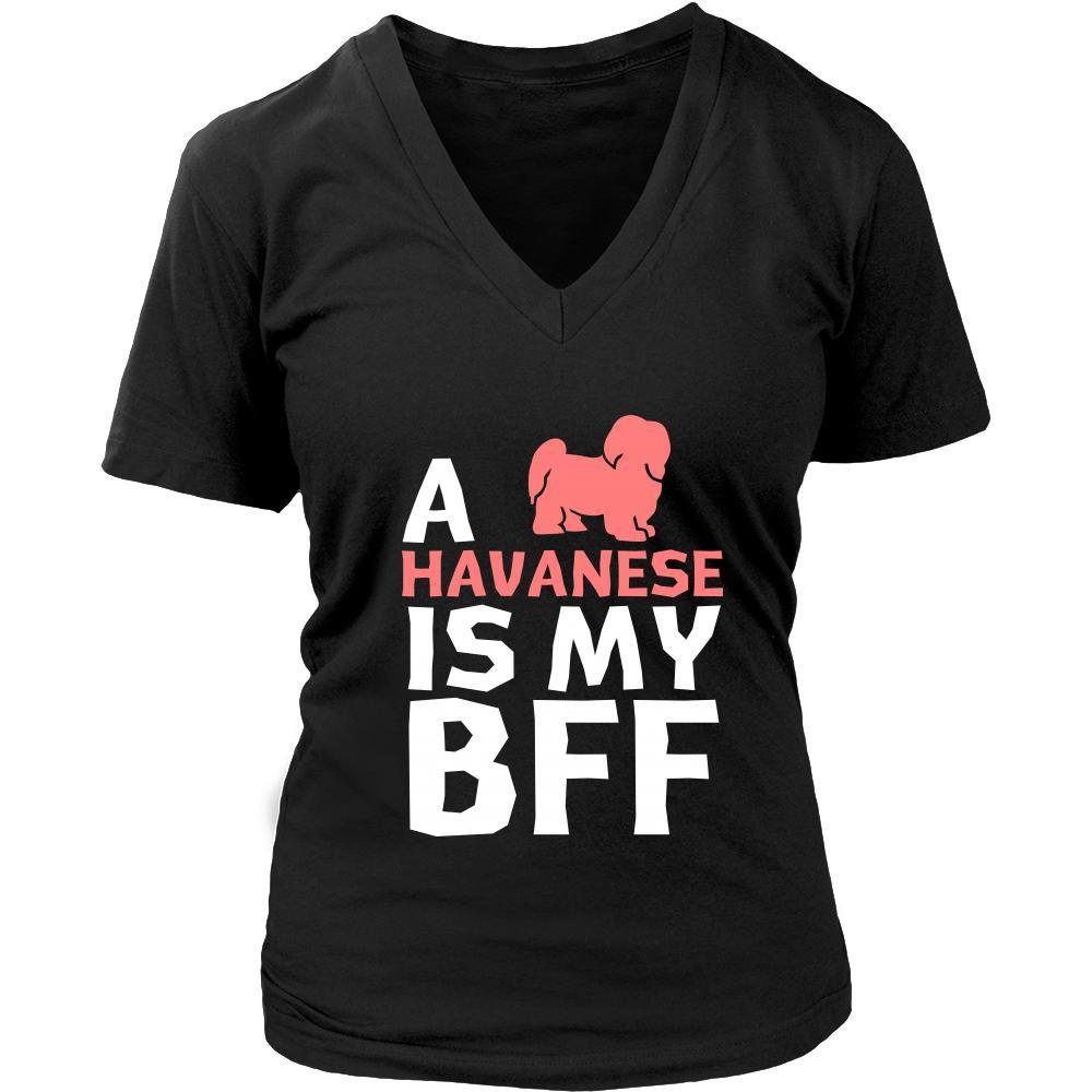 Havanese Shirt - a Havanese is my bff- Dog Lover Gift-T-shirt-Teelime | shirts-hoodies-mugs