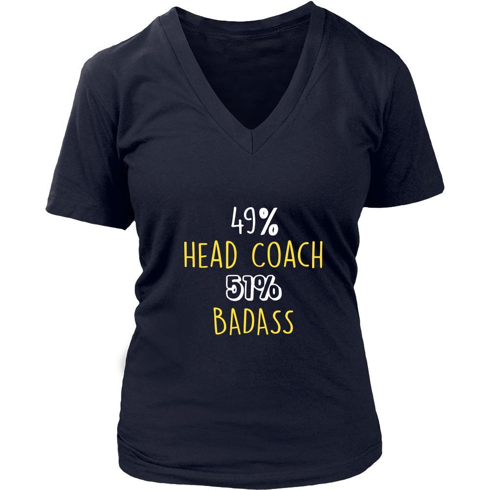 Head Coach Shirt - 49% Head Coach 51% Badass Profession-T-shirt-Teelime | shirts-hoodies-mugs