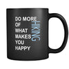 Hiking Cup- Do more of what makes you happy Hiking Hobby Gift, 11 oz Black Mug-Drinkware-Teelime | shirts-hoodies-mugs