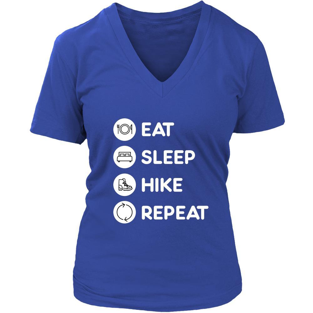 Hiking - Eat Sleep Hike Repeat - Hiking Hobby Shirt-T-shirt-Teelime | shirts-hoodies-mugs