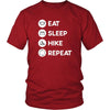 Hiking - Eat Sleep Hike Repeat - Hiking Hobby Shirt-T-shirt-Teelime | shirts-hoodies-mugs