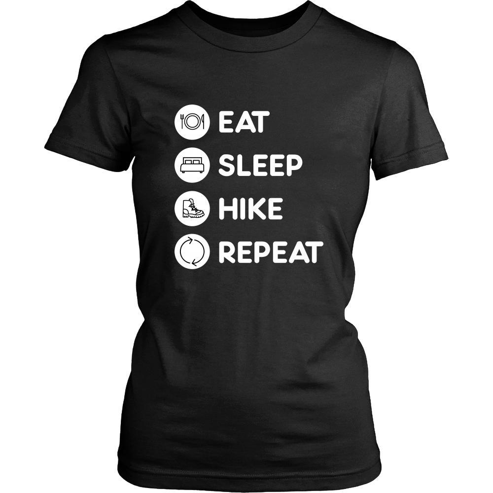 Hiking - Eat Sleep Hike Repeat - Hiking Hobby Shirt-T-shirt-Teelime | shirts-hoodies-mugs