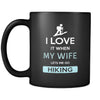 Hiking - I love it when my wife lets me go Hiking - 11oz Black Mug-Drinkware-Teelime | shirts-hoodies-mugs