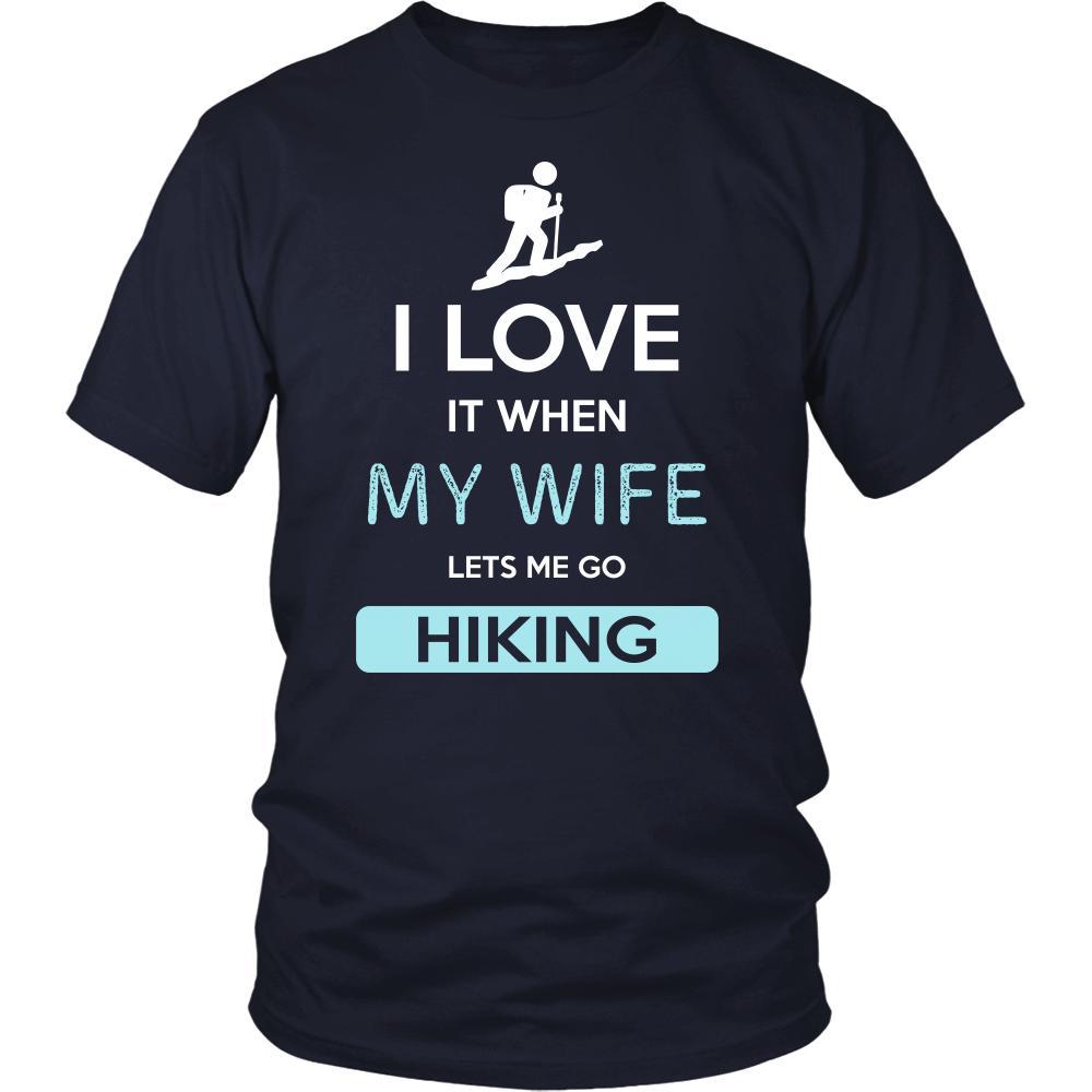 Hiking Shirt - I love it when my wife lets me go Hiking - Hobby Gift-T-shirt-Teelime | shirts-hoodies-mugs