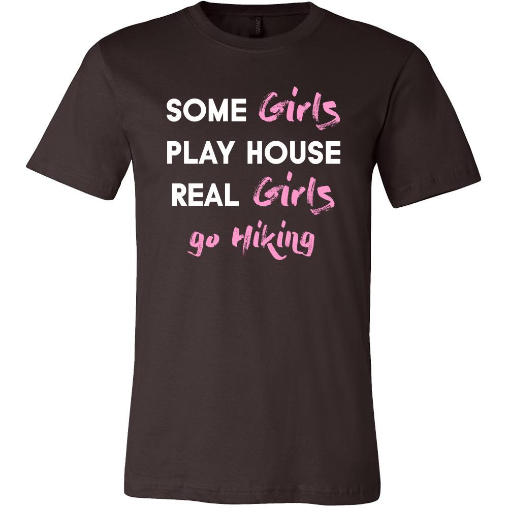 Hiking Shirt - Some girls play house real girls go Hiking- Hobby Lady-T-shirt-Teelime | shirts-hoodies-mugs