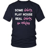 Hiking Shirt - Some girls play house real girls go Hiking- Hobby Lady-T-shirt-Teelime | shirts-hoodies-mugs