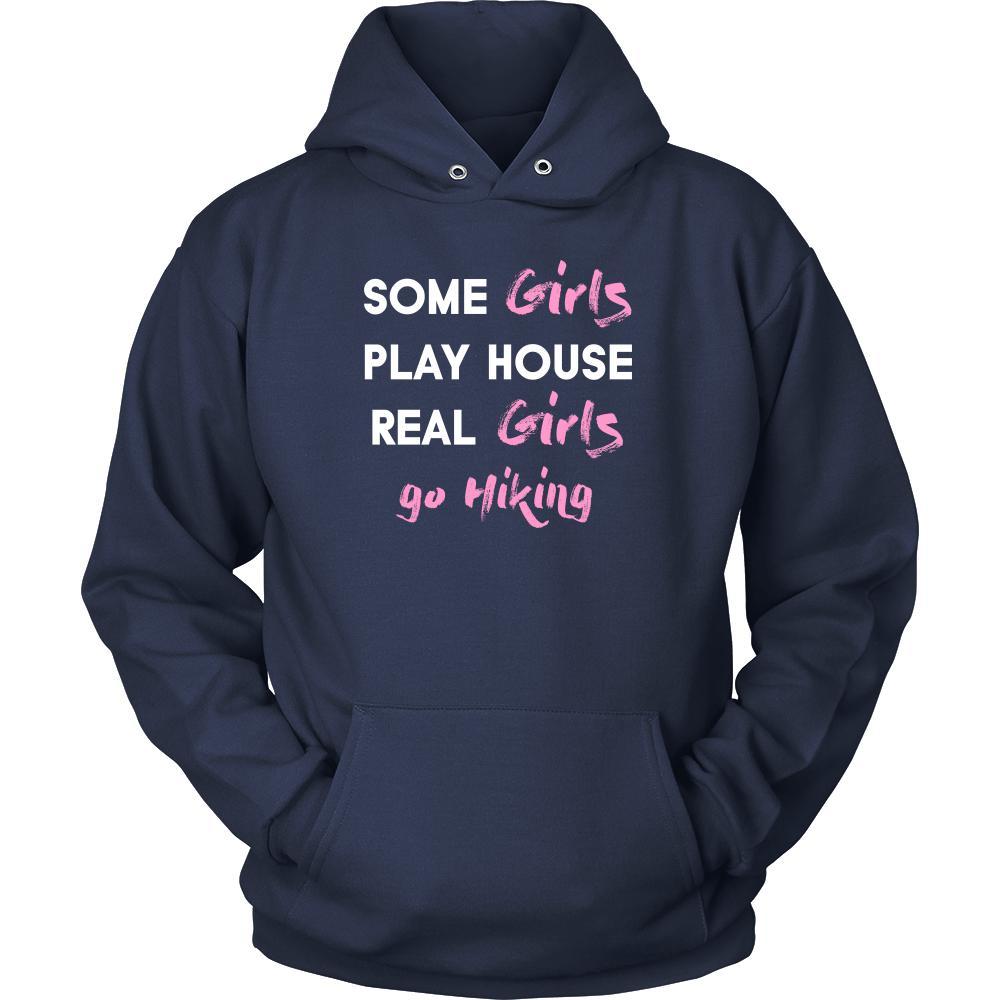 Hiking Shirt - Some girls play house real girls go Hiking- Hobby Lady-T-shirt-Teelime | shirts-hoodies-mugs