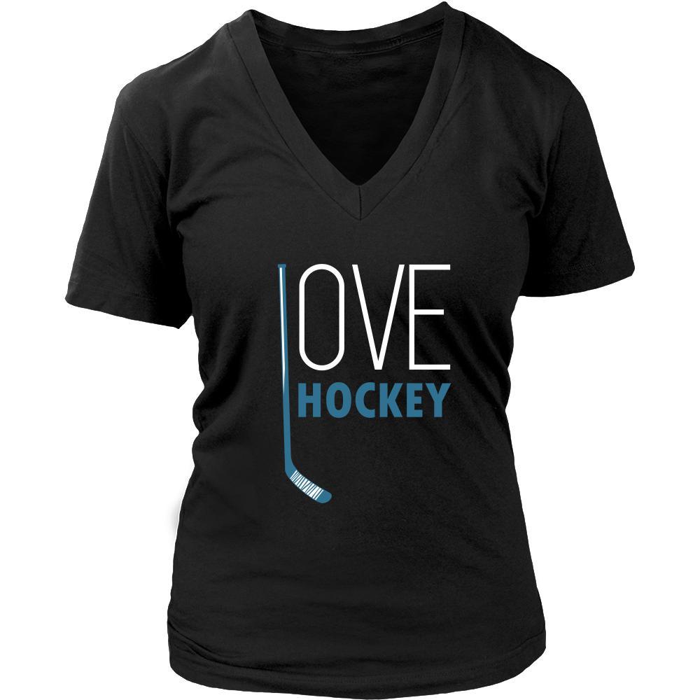 Hockey T Shirt - Love Hockey-T-shirt-Teelime | shirts-hoodies-mugs