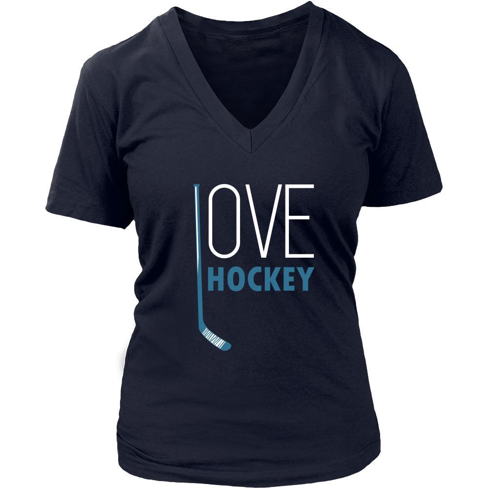 Hockey T Shirt - Love Hockey-T-shirt-Teelime | shirts-hoodies-mugs