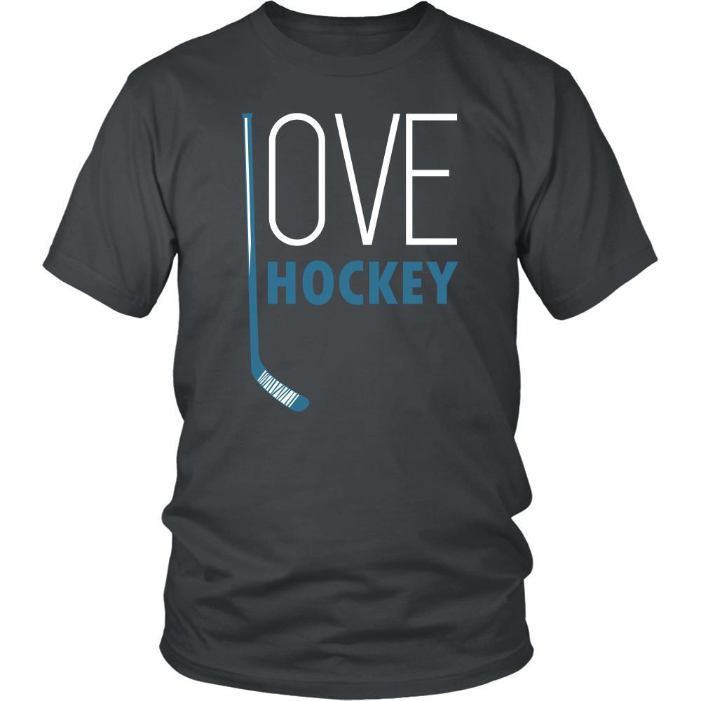 Hockey T Shirt - Love Hockey-T-shirt-Teelime | shirts-hoodies-mugs