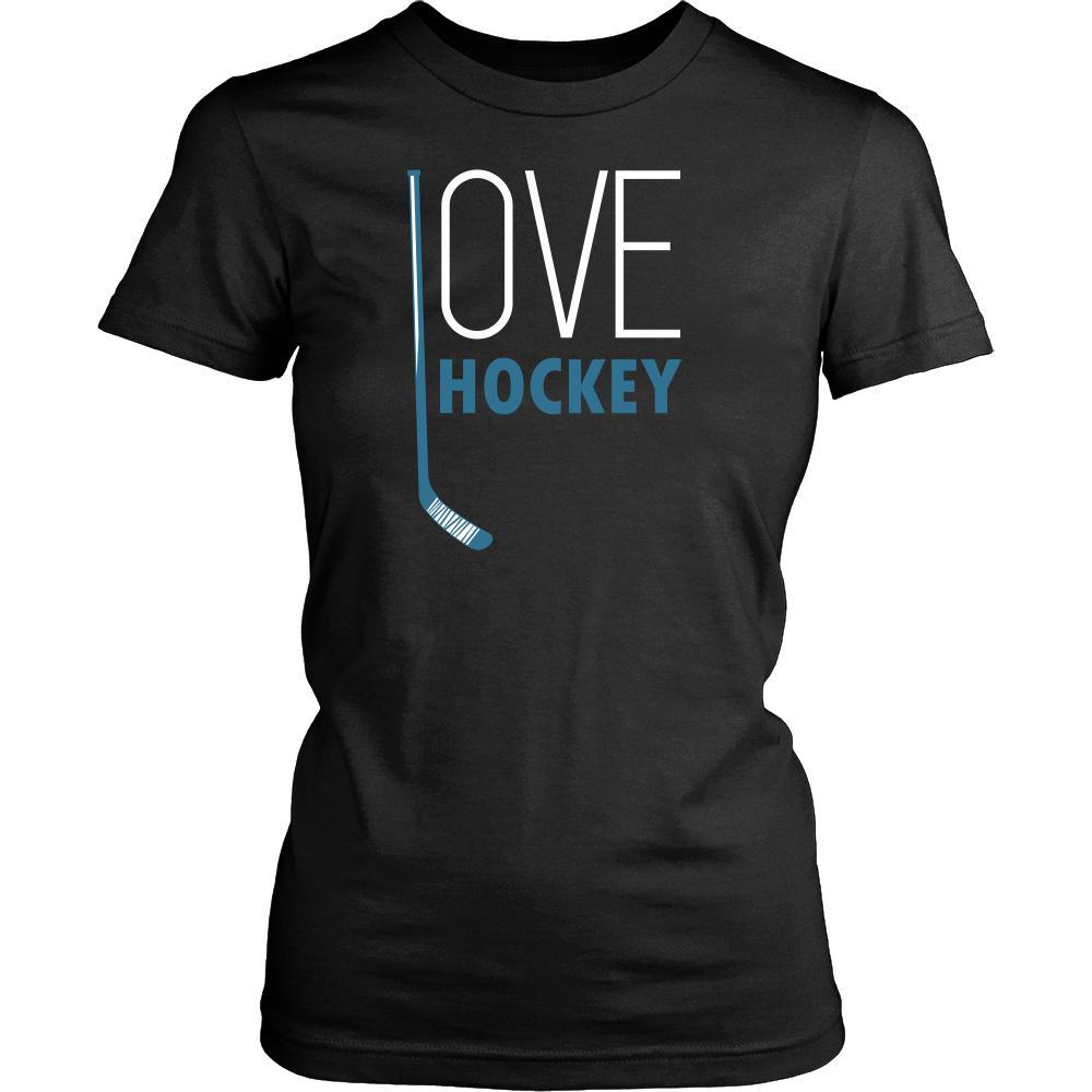 Hockey T Shirt - Love Hockey-T-shirt-Teelime | shirts-hoodies-mugs
