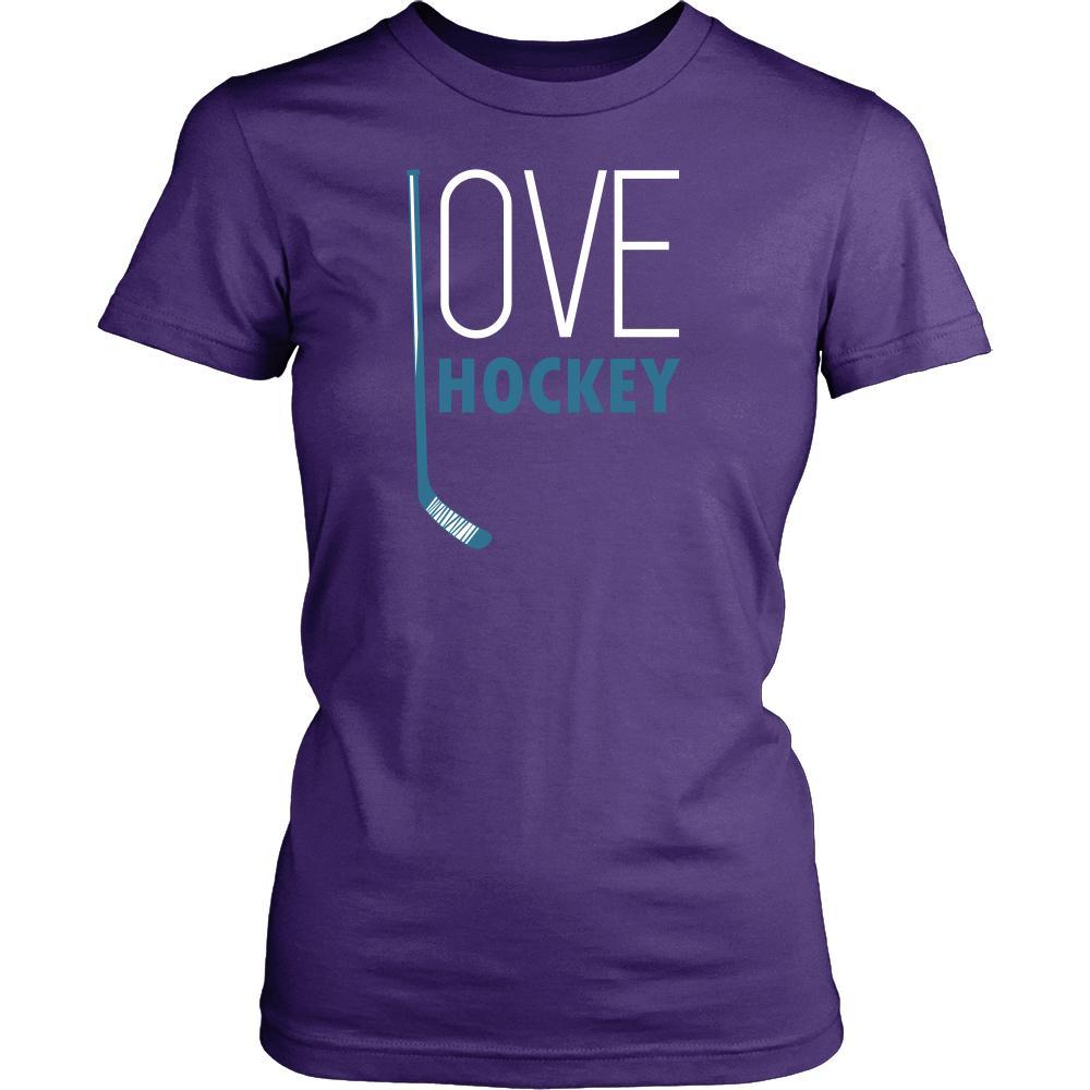 Hockey T Shirt - Love Hockey-T-shirt-Teelime | shirts-hoodies-mugs