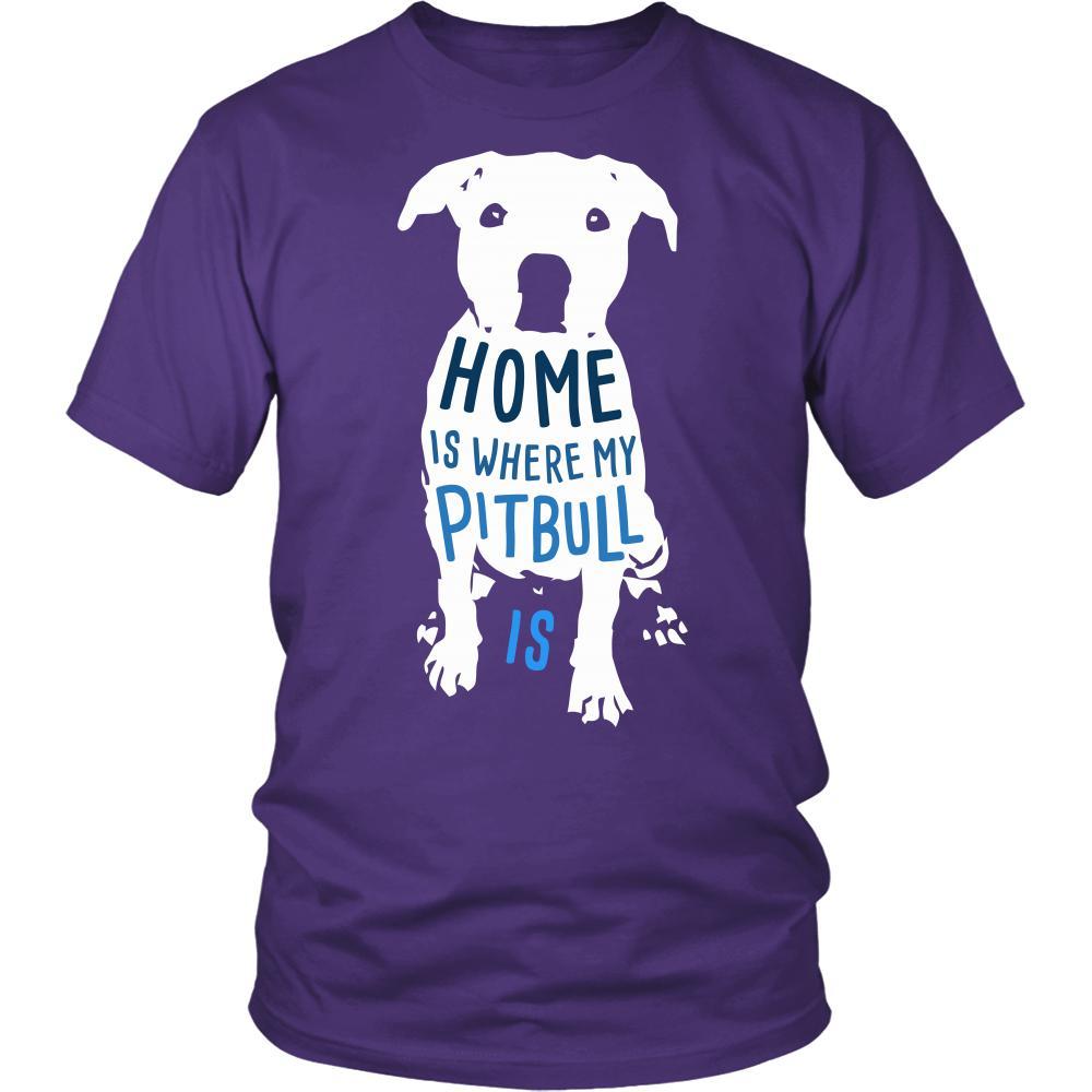 Home is where my Pitbull is - Dogs T Shirt-T-shirt-Teelime | shirts-hoodies-mugs