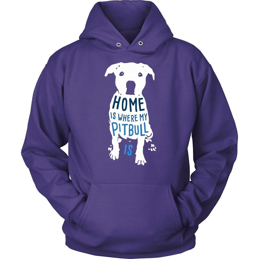Home is where my Pitbull is - Dogs T Shirt-T-shirt-Teelime | shirts-hoodies-mugs